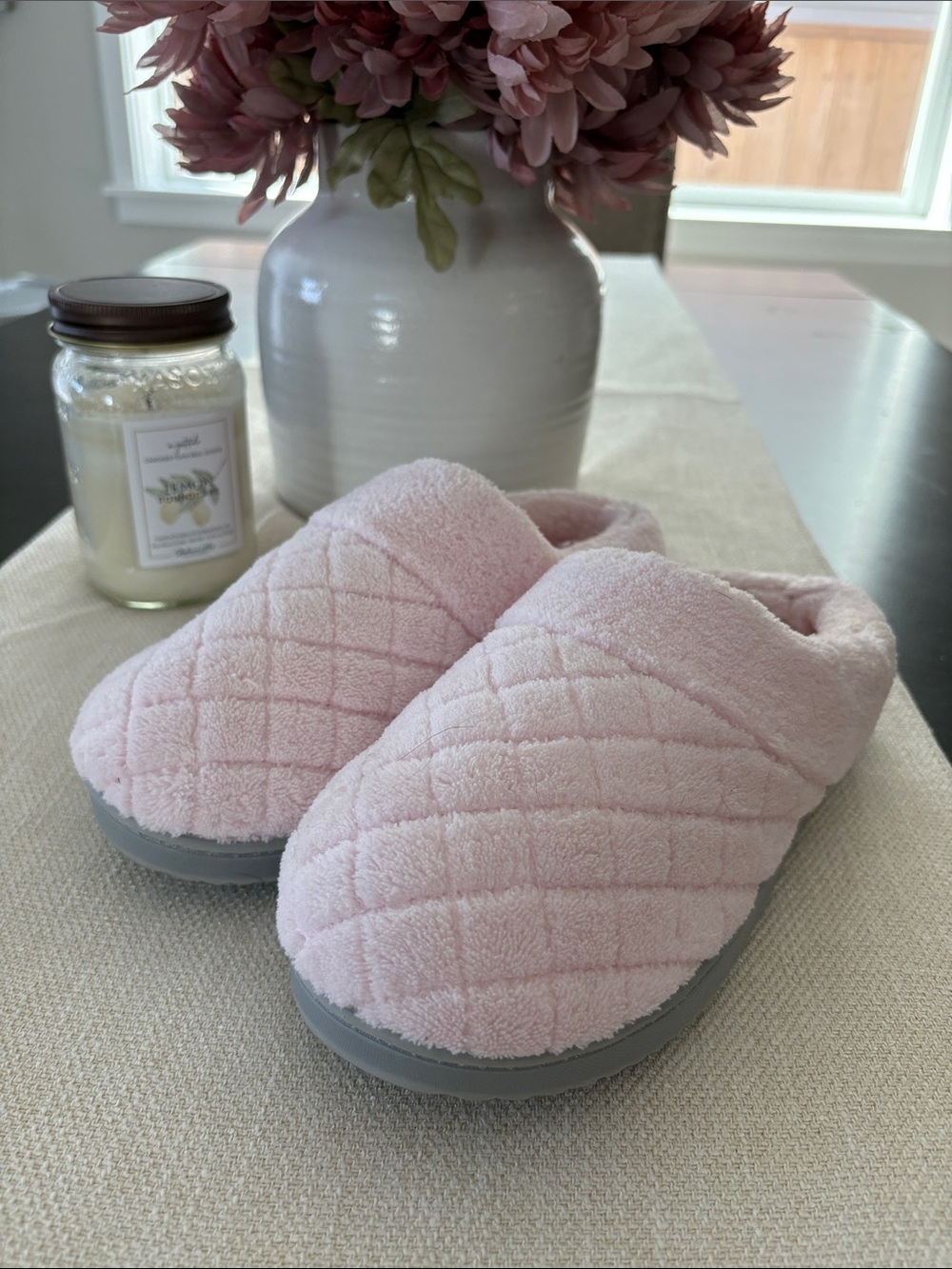 Women's Pink Plush Slippers